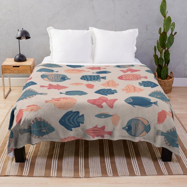 Item preview, Pink & Blue Fish designed and sold by April Long Designs.
