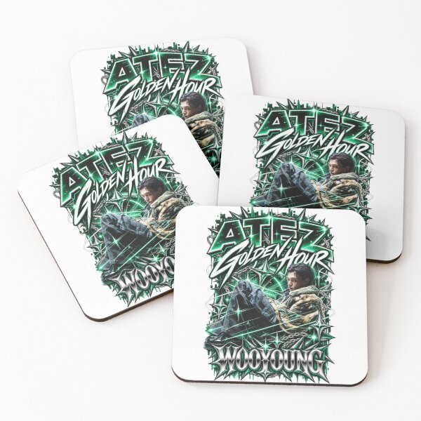 Item preview, Wooyoung ATEEZ Golden Hour Emerald Swirl Visual designed and sold by Valeree Store.