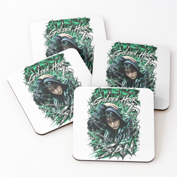 Item preview, Emerald Cosmic Swirl San ATEEZ Golden Hour Graphic designed and sold by Valeree Store.
