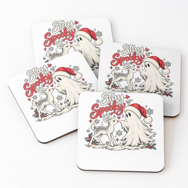 Item preview, Cute Christmas Ghost and Reindeer Shirt, Retro Spooky Holiday Tee designed and sold by LandFinStudio.