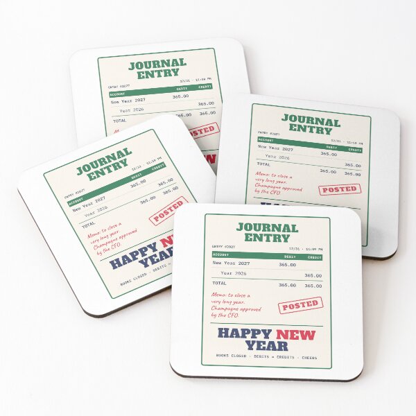 Item preview, Accountant New Year 2027 Journal Entry designed and sold by Inside Joke Studio.