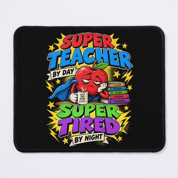 Item preview, Super Teacher By Day Super Tired By Night Funny Teacher Life designed and sold by CF_VintageDesign.
