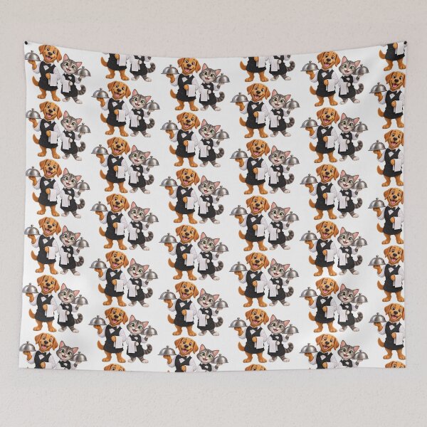 Item preview, Dog and cat waiter duo designed and sold by Hassine-Art.