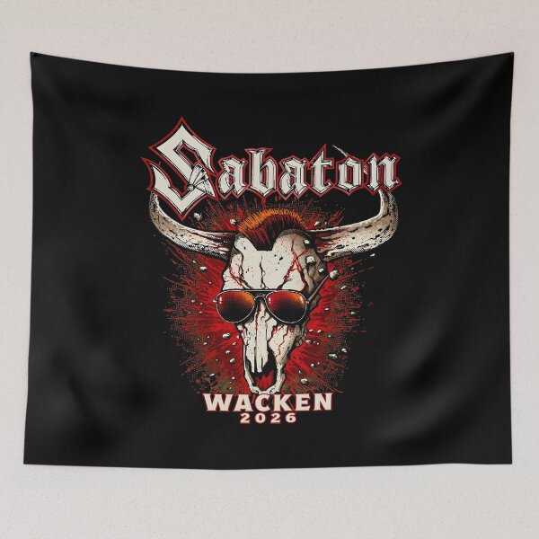 Item preview, Sabaton Wacken 2026 Bull Skull Mohawk designed and sold by Fan-7thers.