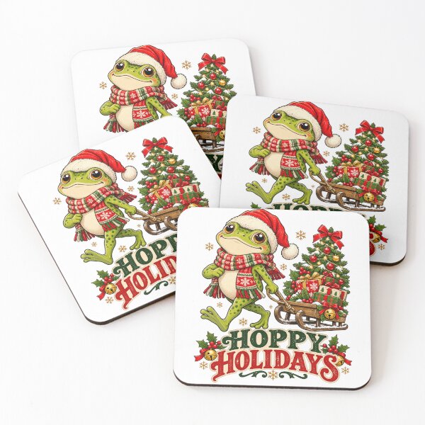 Item preview, Hoppy Holidays Cute Christmas Frog Shirt designed and sold by LandFinStudio.