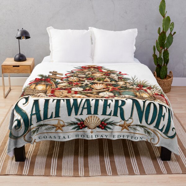 Item preview, Saltwater Noel Coastal Summer Christmas Beach Holiday Graphic designed and sold by pradeepvisuals.