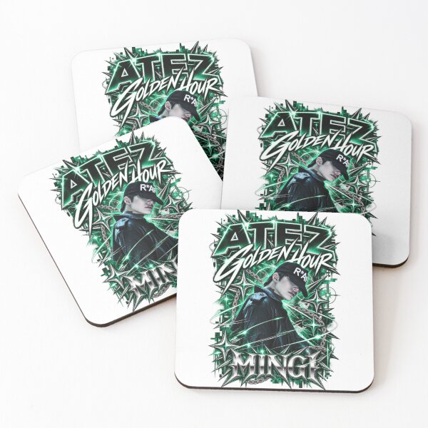 Item preview, ATEEZ Mingi Golden Hour Dark Emerald Spikes designed and sold by Valeree Store.