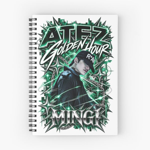 Item preview, ATEEZ Mingi Golden Hour Dark Emerald Spikes designed and sold by Valeree Store.