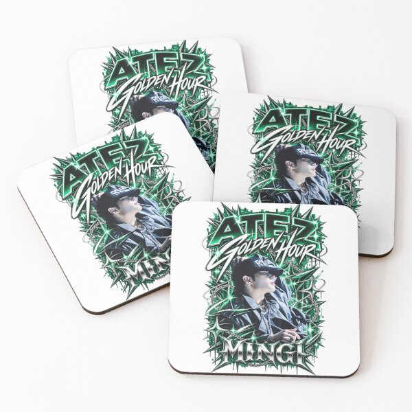 Item preview, Spiky Gothic Frame Mingi ATEEZ Golden Hour Art designed and sold by Valeree Store.
