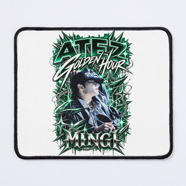 Item preview, Spiky Gothic Frame Mingi ATEEZ Golden Hour Art designed and sold by Valeree Store.