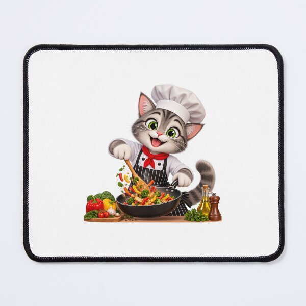 Item preview, Chef cat prepares a tasty feast designed and sold by Hassine-Art.