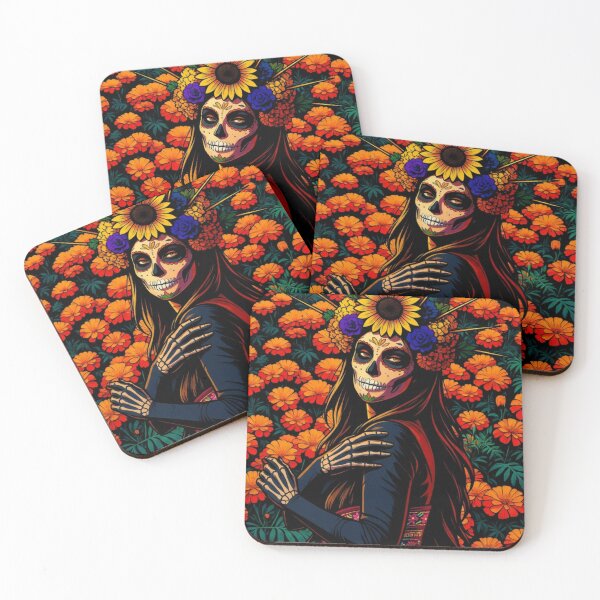 Item preview, Golden Sunflower Catrina designed and sold by BlueBerry45.