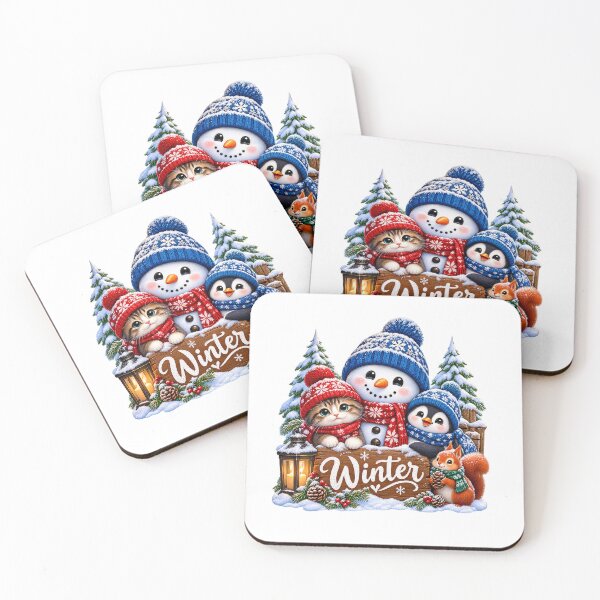 Item preview, Winter Wonderland – Cute Snowman & Adorable Winter Animals designed and sold by icehensley6.