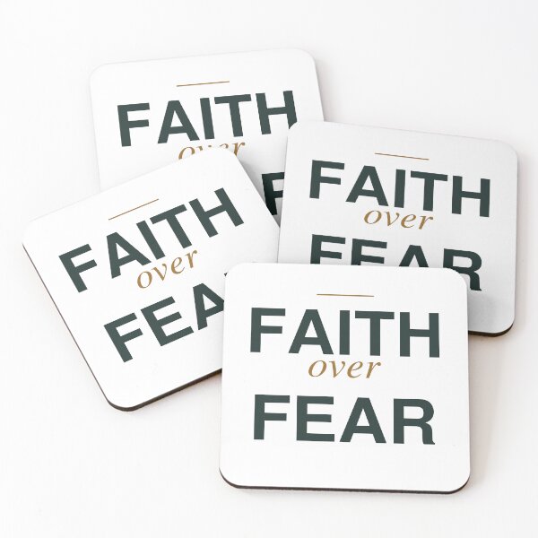 Item preview, Faith Over Fear Inspirational Christian Typography designed and sold by SuyPrintArt.