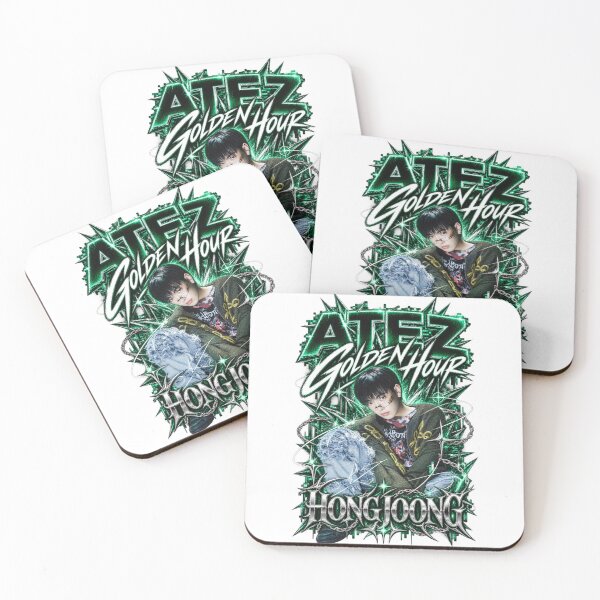 Item preview, ATEEZ Hongjoong Golden Hour Dark Emerald Spikes designed and sold by Valeree Store.