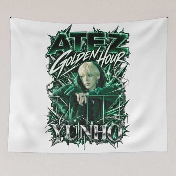 Item preview,  ATEEZ Yunho Golden Hour Dark Emerald Spikes designed and sold by Valeree Store.