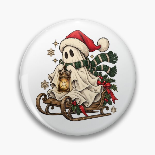 Item preview, Vintage Christmas Ghost on Sleigh Shirt designed and sold by LandFinStudio.