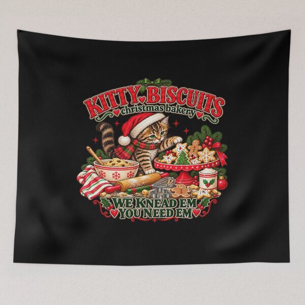 Item preview, Christmas Baking Kitten with Cookies and Dough designed and sold by MassonCalepon.