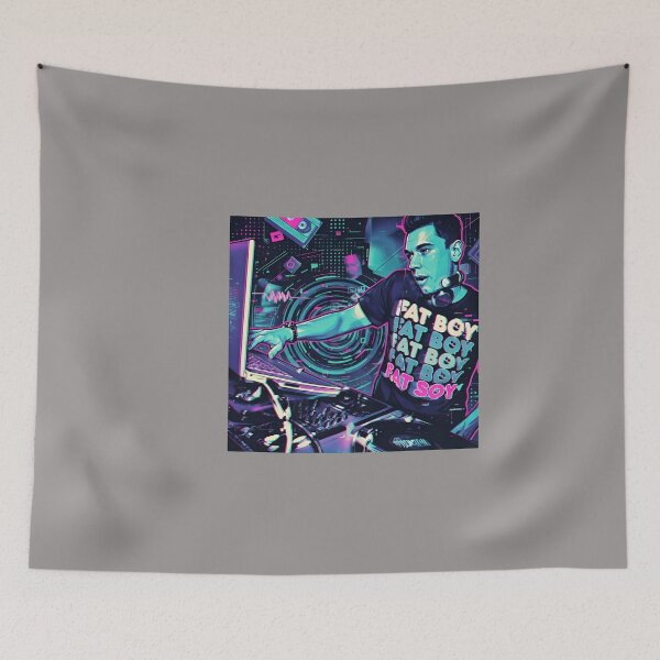 Item preview, Vintage DJ Photo Fat Boy Mix Black White-56 designed and sold by DennisWeingartn.