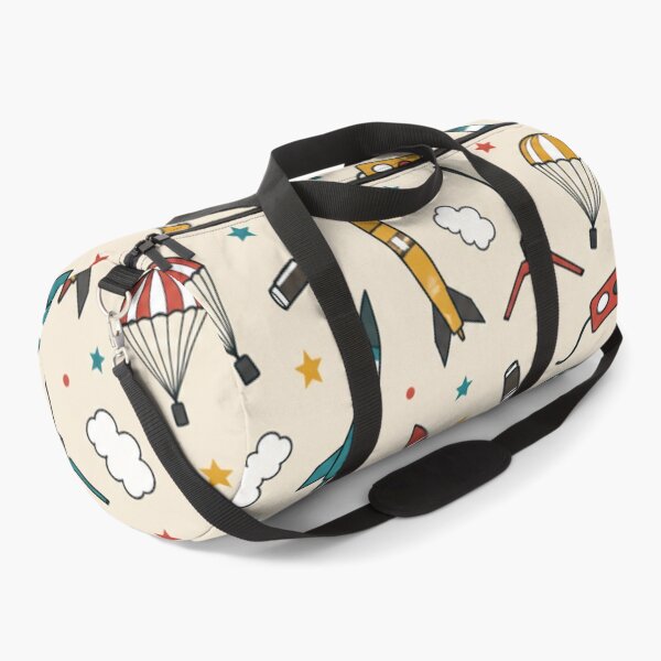 Item preview, Model Rocket Pattern | Retro Hobby Rockets, Launch Pads and Striped Parachutes on Cream designed and sold by NominalSystems.