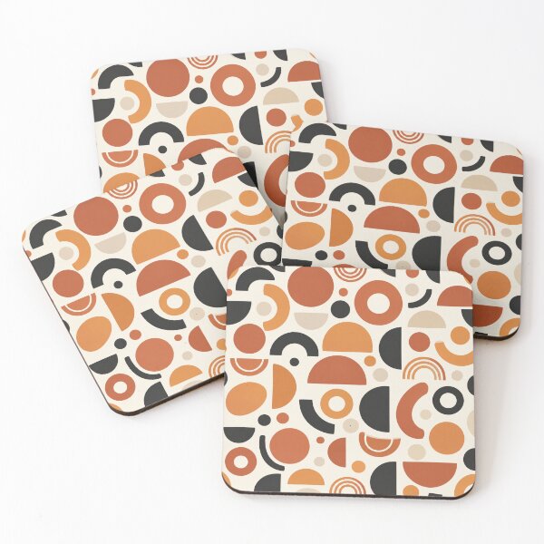 Item preview, Mid Century Boho Geometric Terracotta Orange Seamless Pattern designed and sold by Shivora Studio.