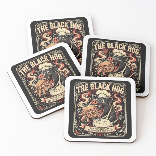 Item preview, The Black Hog BBQ - How Much Black Hog Can You Stuff In Your Mouth? designed and sold by Never2Soon.