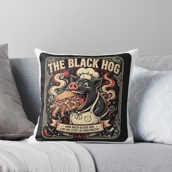 Item preview, The Black Hog BBQ - How Much Black Hog Can You Stuff In Your Mouth? designed and sold by Never2Soon.