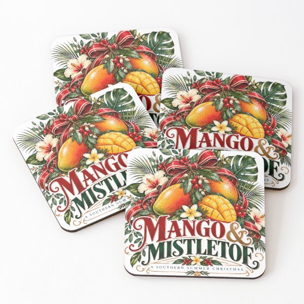 Item preview, Mango & Mistletoe Southern Summer Christmas Tropical Graphic designed and sold by pradeepvisuals.
