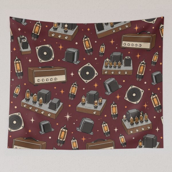 Item preview, Tube Amp Pattern | Vintage Vacuum Tubes, Hi Fi Amplifiers, Guitar Amp Heads and Speakers on Burgundy designed and sold by NominalSystems.