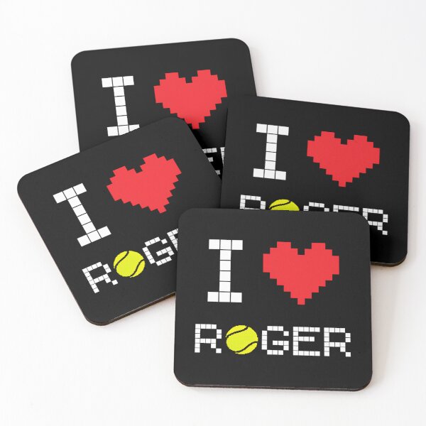 Item preview, I Love Roger Tennis Retro Pixel Dark 2 designed and sold by vianna-deang.