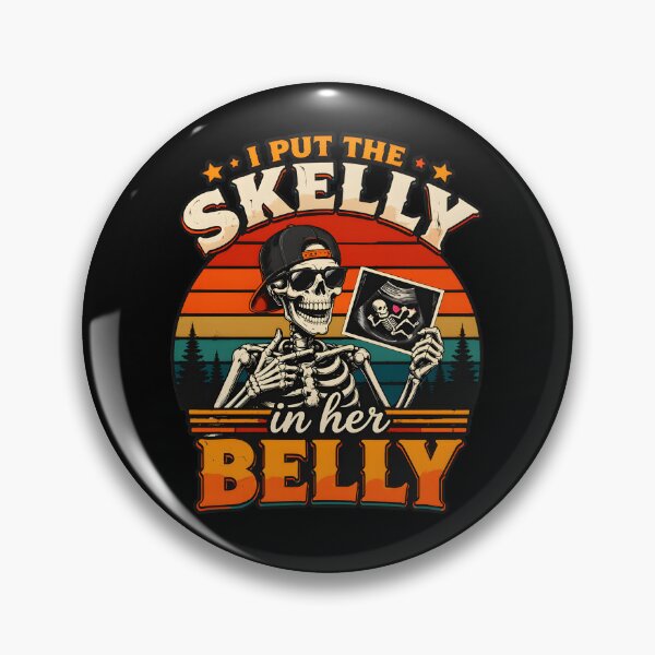 Item preview, Funny Skeleton Pregnancy Announcement 'Skelly in Belly' designed and sold by GiaoCalonas.