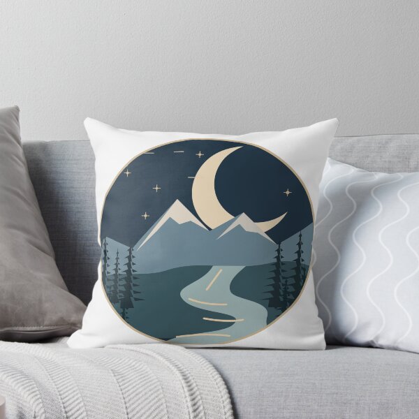 Item preview, Moonlit Mountain River and Evergreen Forest designed and sold by Art Studio Shams.