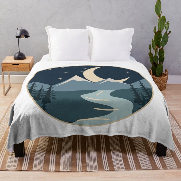 Item preview, Moonlit Mountain River and Evergreen Forest designed and sold by Art Studio Shams.