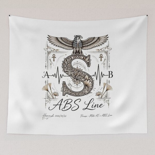 Item preview,  Horus Falcon Over Ornate S Egyptian Heartbeat ABS Line designed and sold by Ahmadhamroush.