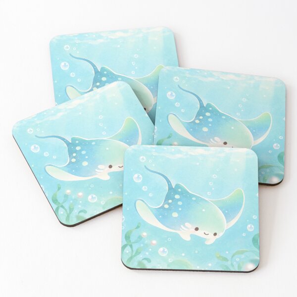 Item preview, Manta Ray Gliding Through Sunlit Turquoise Seaweed designed and sold by AshiraCreations.