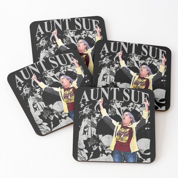 Item preview, Aunt Sue Middle Finger Monochromatic Quote Defiant Woman Crowd Protest Adult Resistance Graphic designed and sold by SockaArt1.