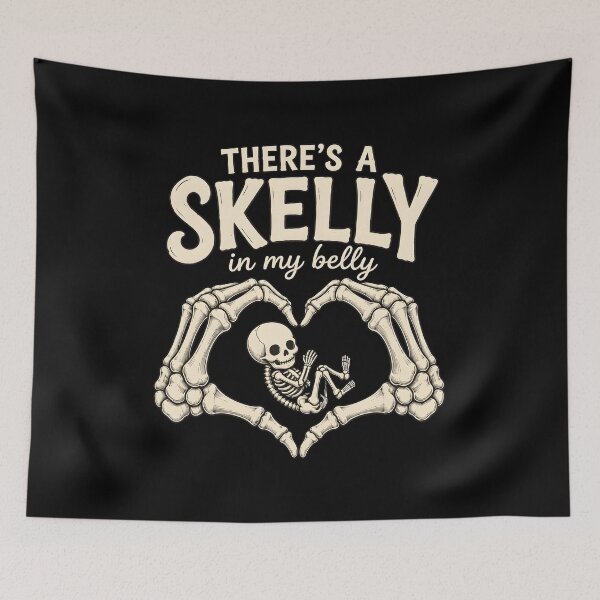 Item preview, There's a Skelly in My Belly Heart Skeleton designed and sold by GiaoCalonas.