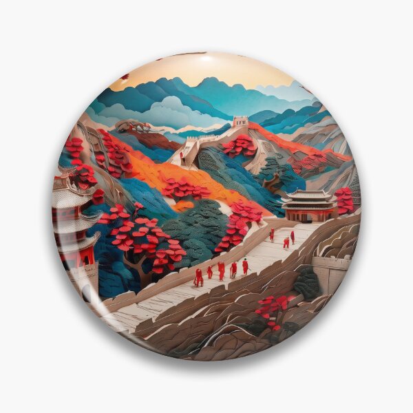Item preview, Japanese landscape made of cut paper, beautiful design for a gift #2. designed and sold by ELFofDREAMS.
