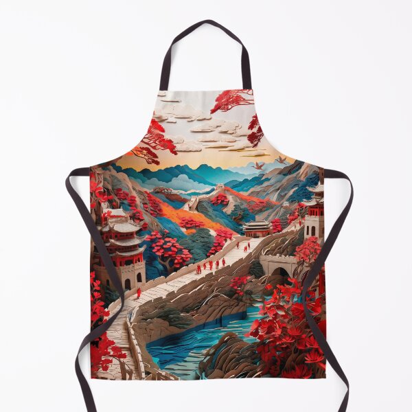 Item preview, Japanese landscape made of cut paper, beautiful design for a gift #2. designed and sold by ELFofDREAMS.