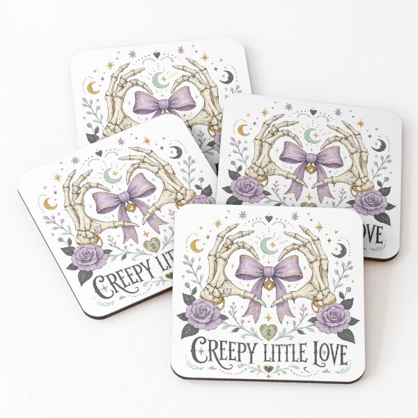 Item preview, Creepy Little Love Gothic Skeleton Hands Heart Pastel Witchy Art designed and sold by inkoutninja.
