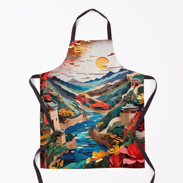 Item preview, Japanese landscape made of cut paper, beautiful design for a gift #2. designed and sold by ELFofDREAMS.