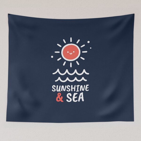 Item preview, Sunshine & Sea – Sun and Ocean Waves Coastal Design designed and sold by Sea Gem.
