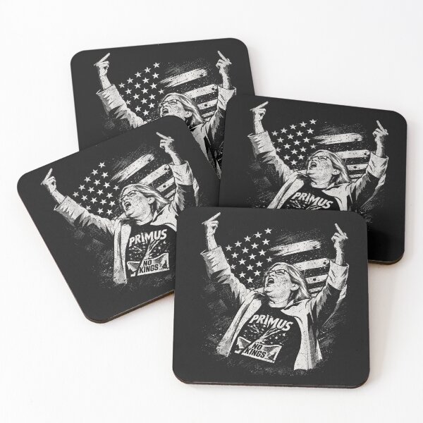 Item preview, No Kings Distressed USA Flag Quote Black White Defiant Woman Middle Finger Adult Graphic designed and sold by SockaArt1.