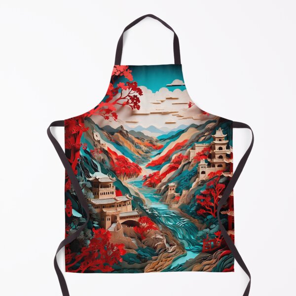 Item preview, Japanese landscape made of cut paper, beautiful design for a gift. designed and sold by ELFofDREAMS.