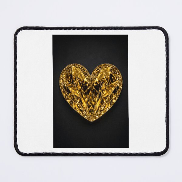Item preview, golden rhinestone heart designed and sold by Mitmischerin.