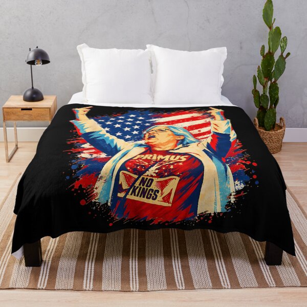 Item preview, Double Bird Lady USA Brush Flag Quote Defiant Woman Political Protest Adult Graphic designed and sold by PaulaSpringArt.