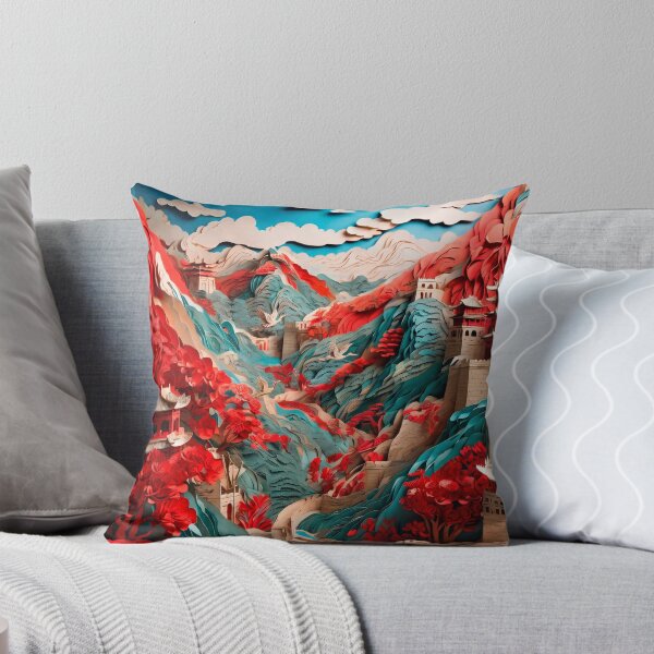 Item preview, Japanese landscape made of cut paper, beautiful design for a gift #3. designed and sold by ELFofDREAMS.