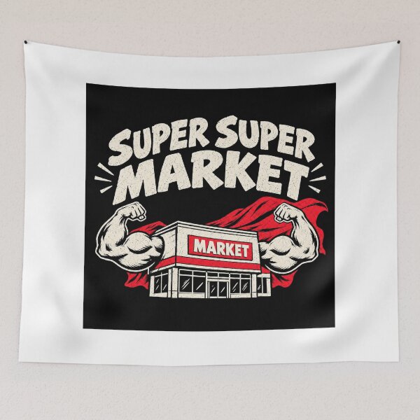 Item preview, Super Super Market – The Ultimate Grocery Hero designed and sold by kaipapershop.