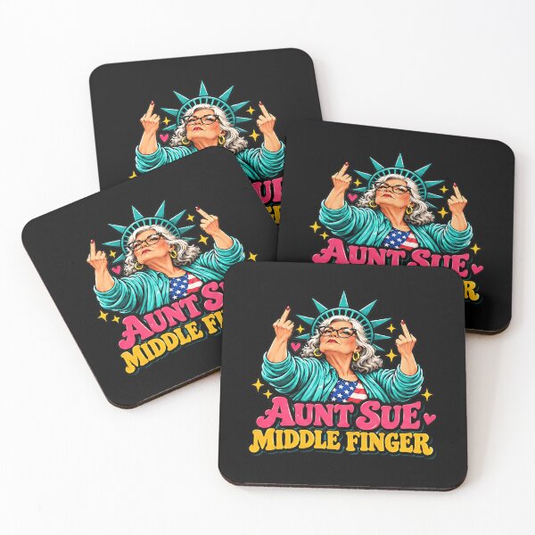 Item preview, Aunt Sue Middle Finger Liberty Crown Quote Pop Art Retro Adult Political Graphic designed and sold by PaulaSpringArt.