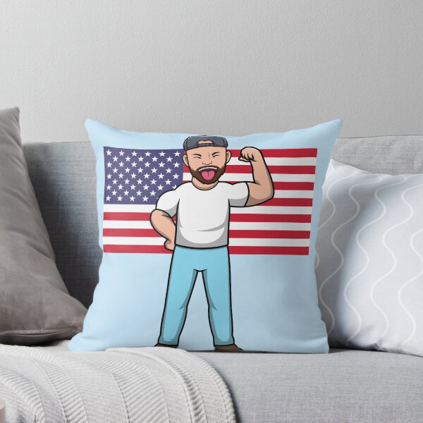 Item preview, Bearded Man Flexing American Pride designed and sold by DashiellCorwin.